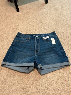 Old Navy Women's Blue Rolled Cuff Denim Shorts